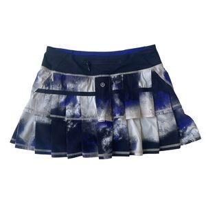 lululemon athletica Pace Setter Pleated Skort in Milky Way Multi Color Size 4
